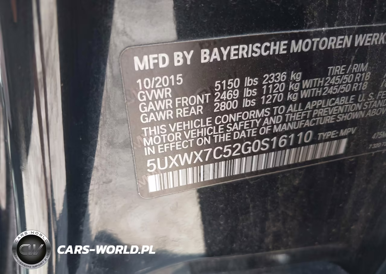 2016 BMW X3 xDrive35I VIN:5UXWX7C52G0S16110 - 9