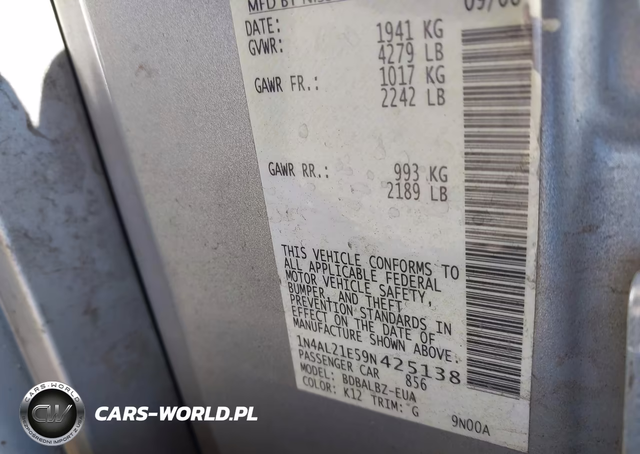 2009 Nissan Altima 2.5 S VIN:1N4AL21E59N425138 - 9