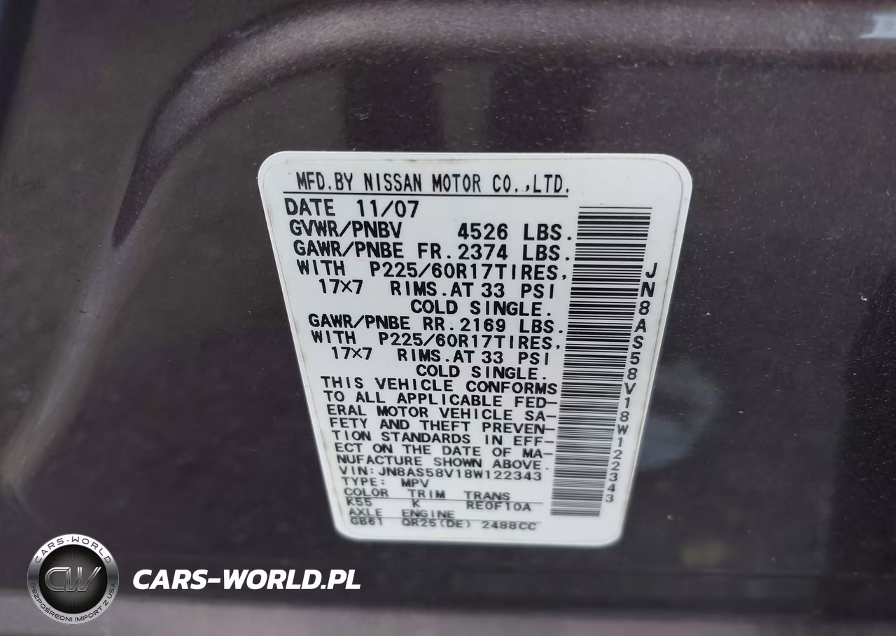 2008 Nissan Rogue Sl VIN:JN8AS58V18W122343 - 9