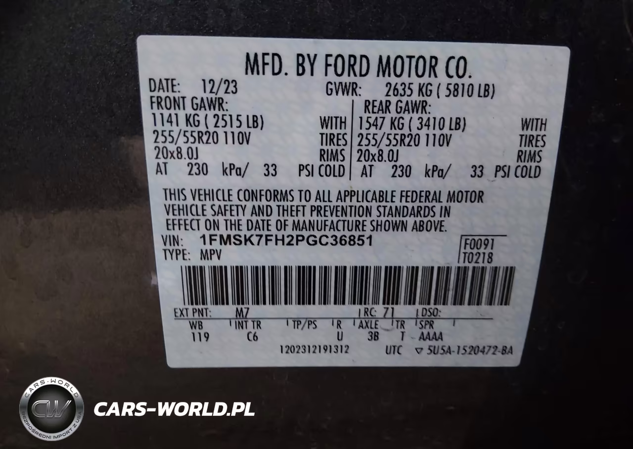 2023 Ford Explorer Limited VIN:1FMSK7FH2PGC36851 - 9