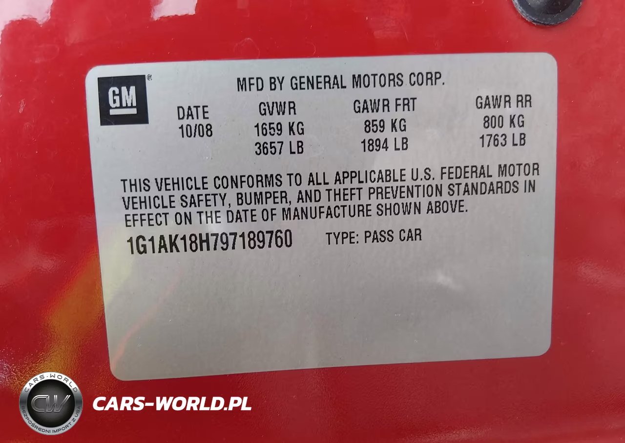 2009 Chevrolet Cobalt Ls VIN:1G1AK18H797189760 - 9