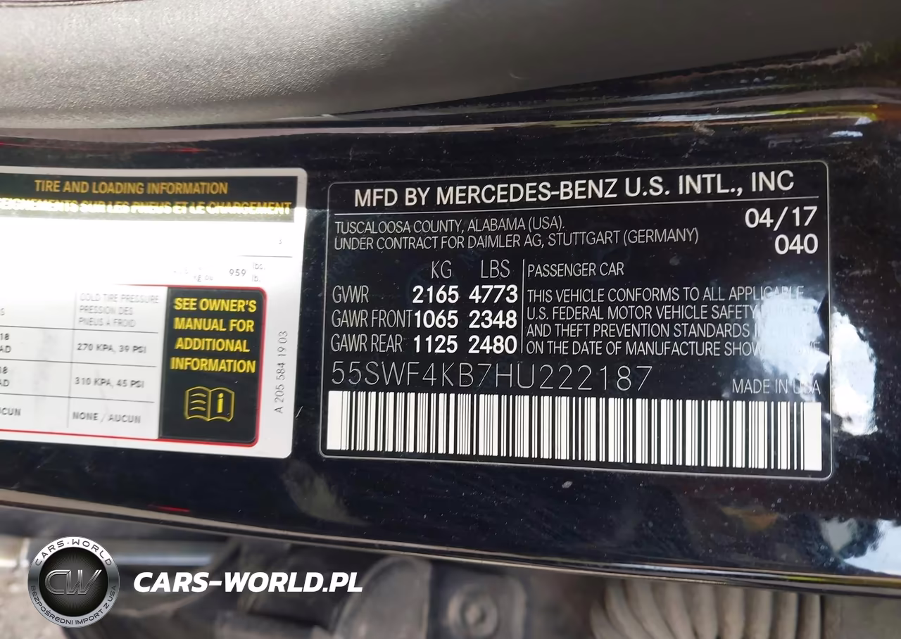 2017 Mercedes-Benz C 300 4Matic VIN:55SWF4KB7HU222187 - 9