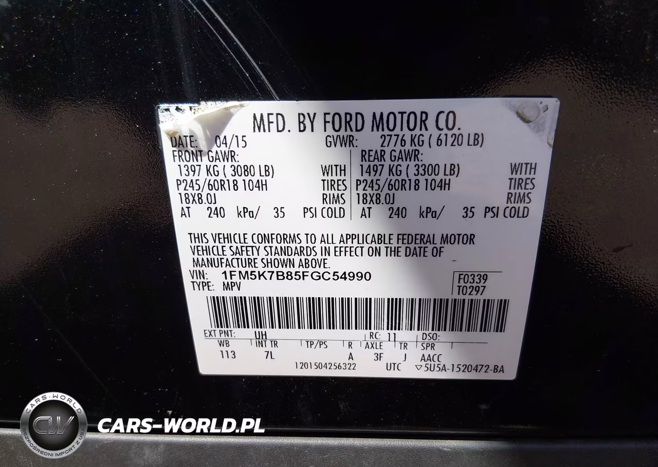 2015 Ford Explorer VIN:1FM5K7B85FGC54990 - 9
