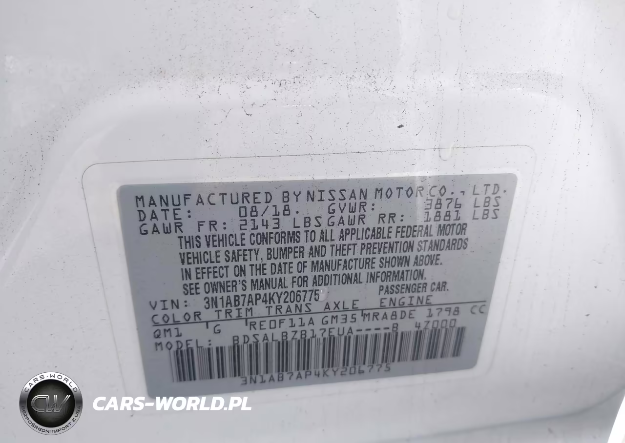2019 Nissan Sentra S VIN:3N1AB7AP4KY206775 - 9