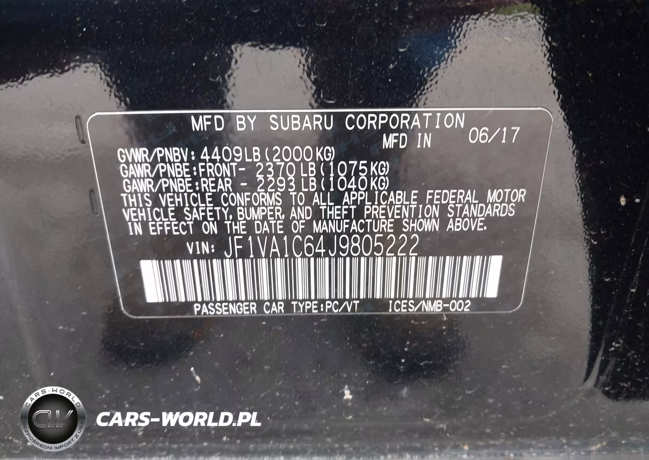 2018 Subaru Wrx Premium VIN:JF1VA1C64J9805222 - 9