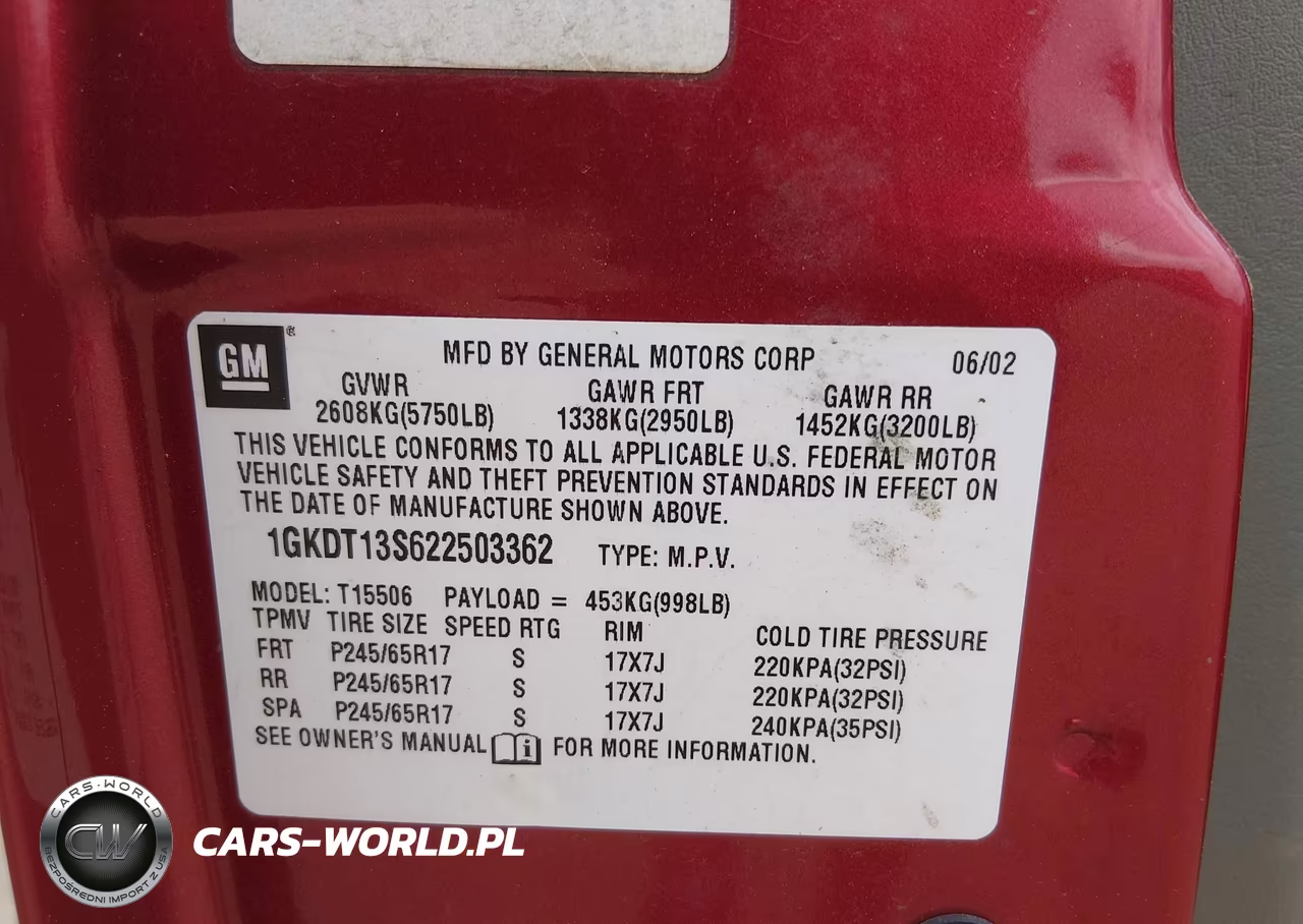 2002 GMC Envoy Slt VIN:1GKDT13S622503362 - 9