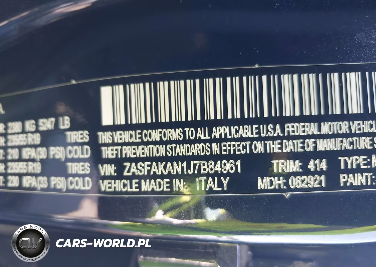 2018 Alfa Romeo Stelvio Awd VIN:ZASFAKAN1J7B84961 - 9