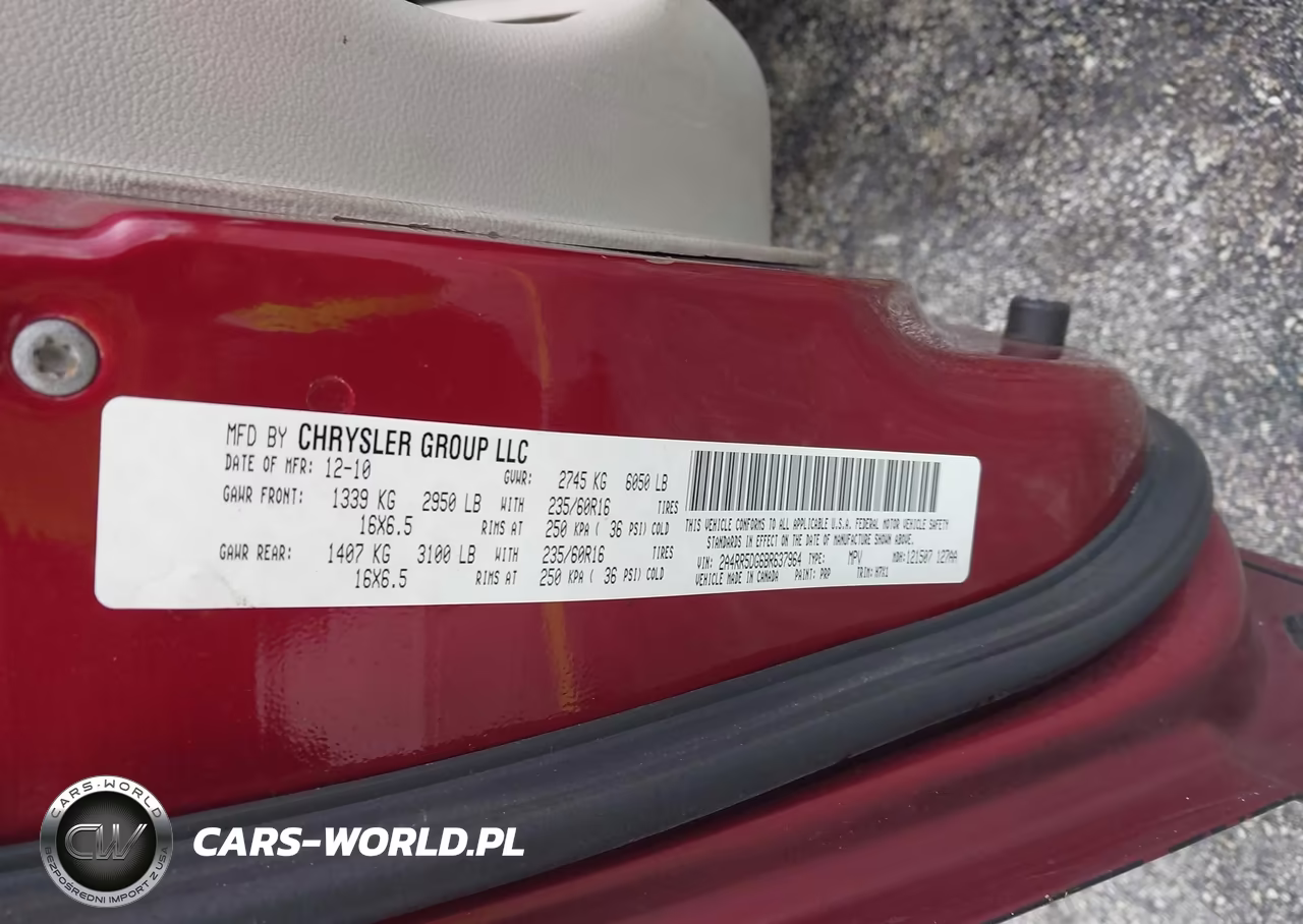 2011 Chrysler Town & Country Touring VIN:2A4RR5DG6BR637964 - 9