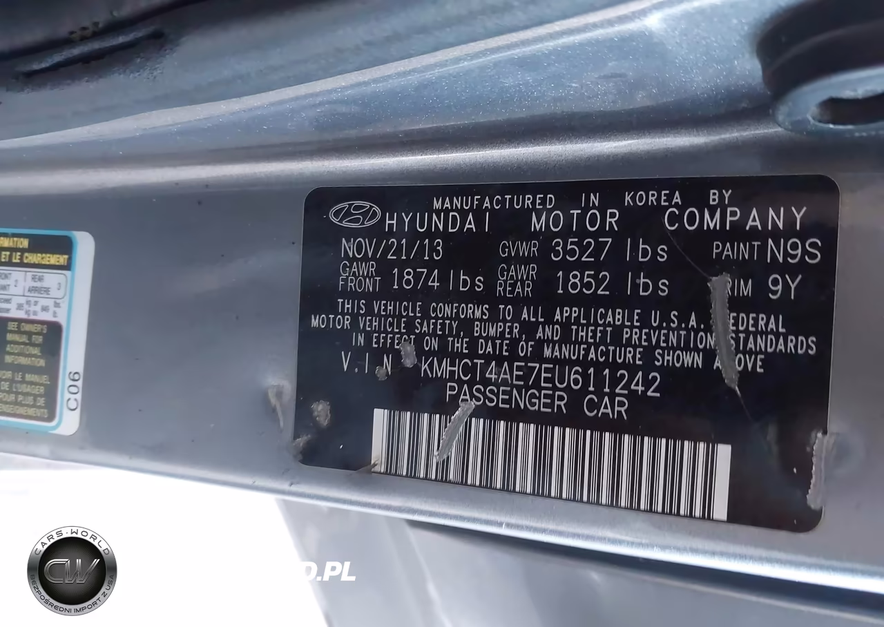 2014 Hyundai Accent Gls VIN:KMHCT4AE7EU611242 - 9