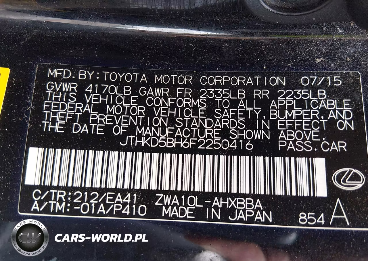 2015 Lexus Ct 200H VIN:JTHKD5BH6F2250416 - 9