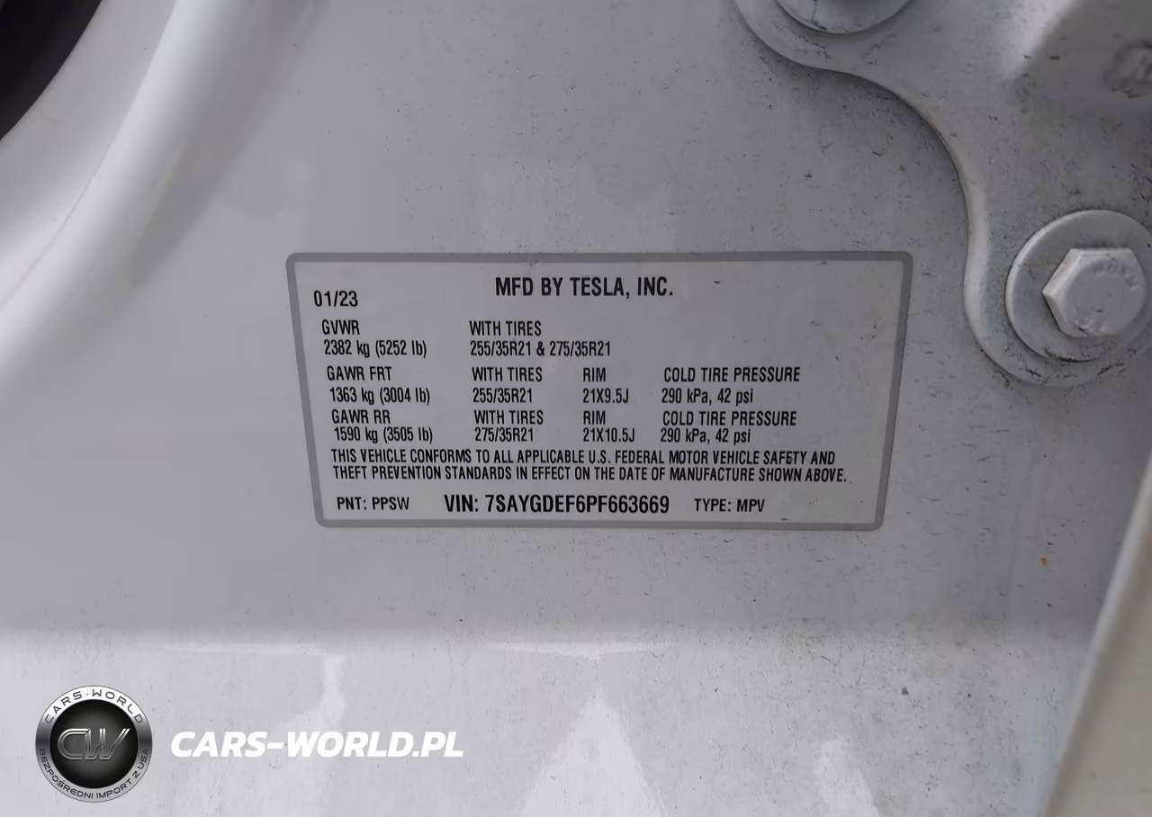 2023 Tesla Model Y Performance Dual Motor All-Wheel Drive VIN:7SAYGDEF6PF663669 - 9