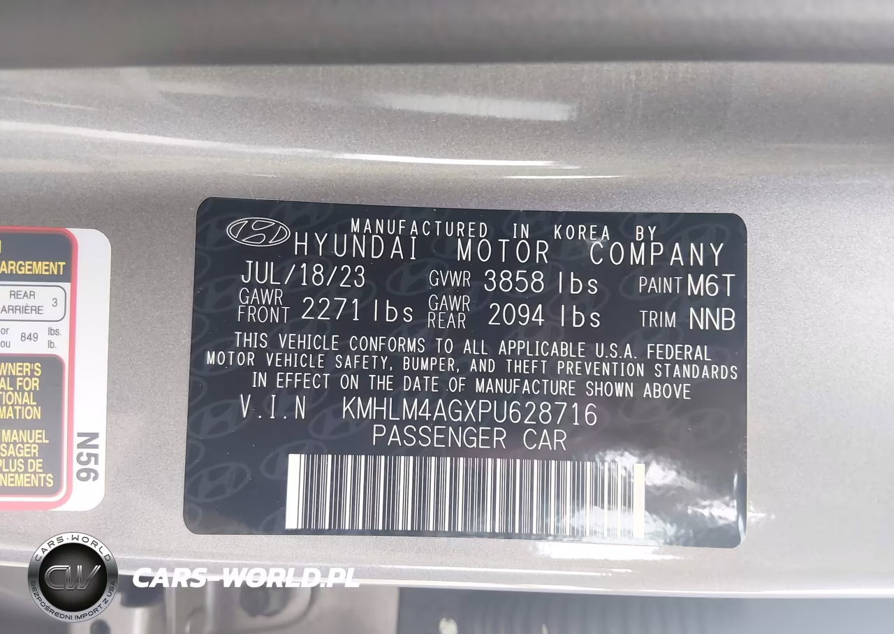 2023 Hyundai Elantra Sel VIN:KMHLM4AGXPU628716 - 9