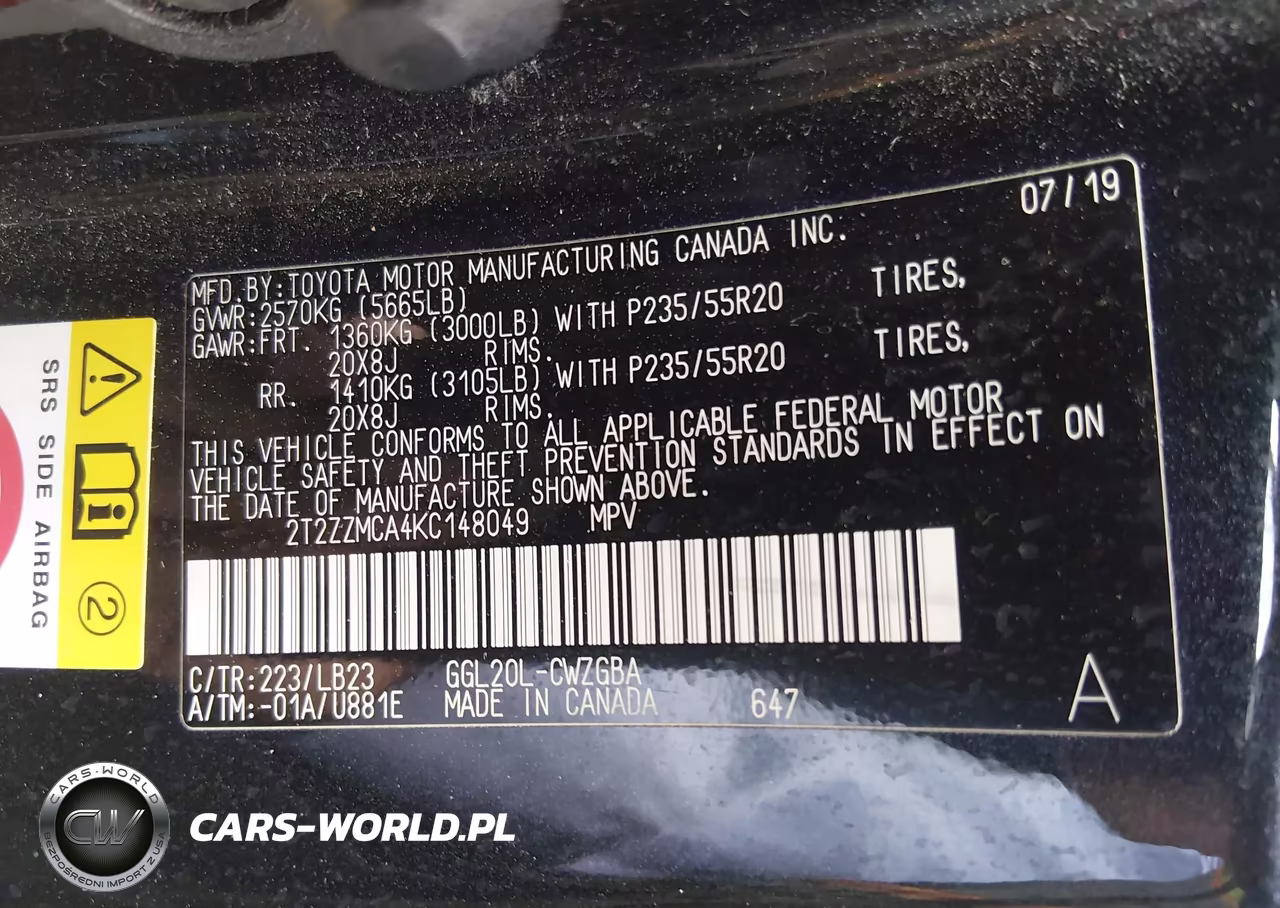 2019 Lexus Rx 350 VIN:2T2ZZMCA4KC148049 - 9