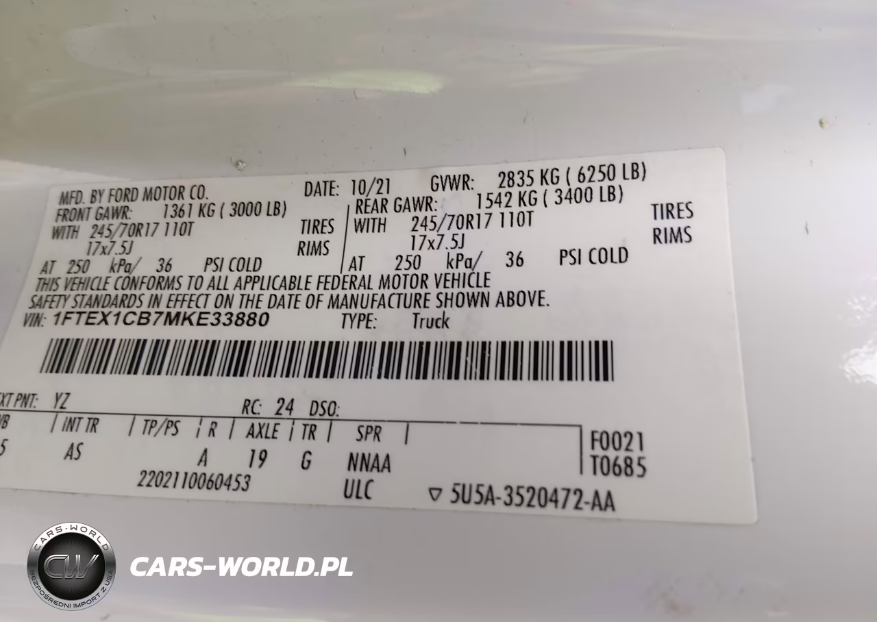 2021 Ford F-150 Xl VIN:1FTEX1CB7MKE33880 - 9