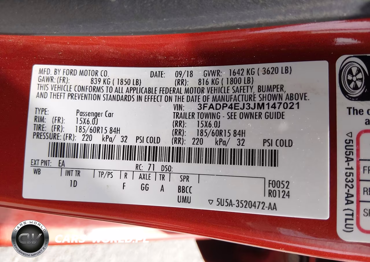 2018 Ford Fiesta Se VIN:3FADP4EJ3JM147021 - 9