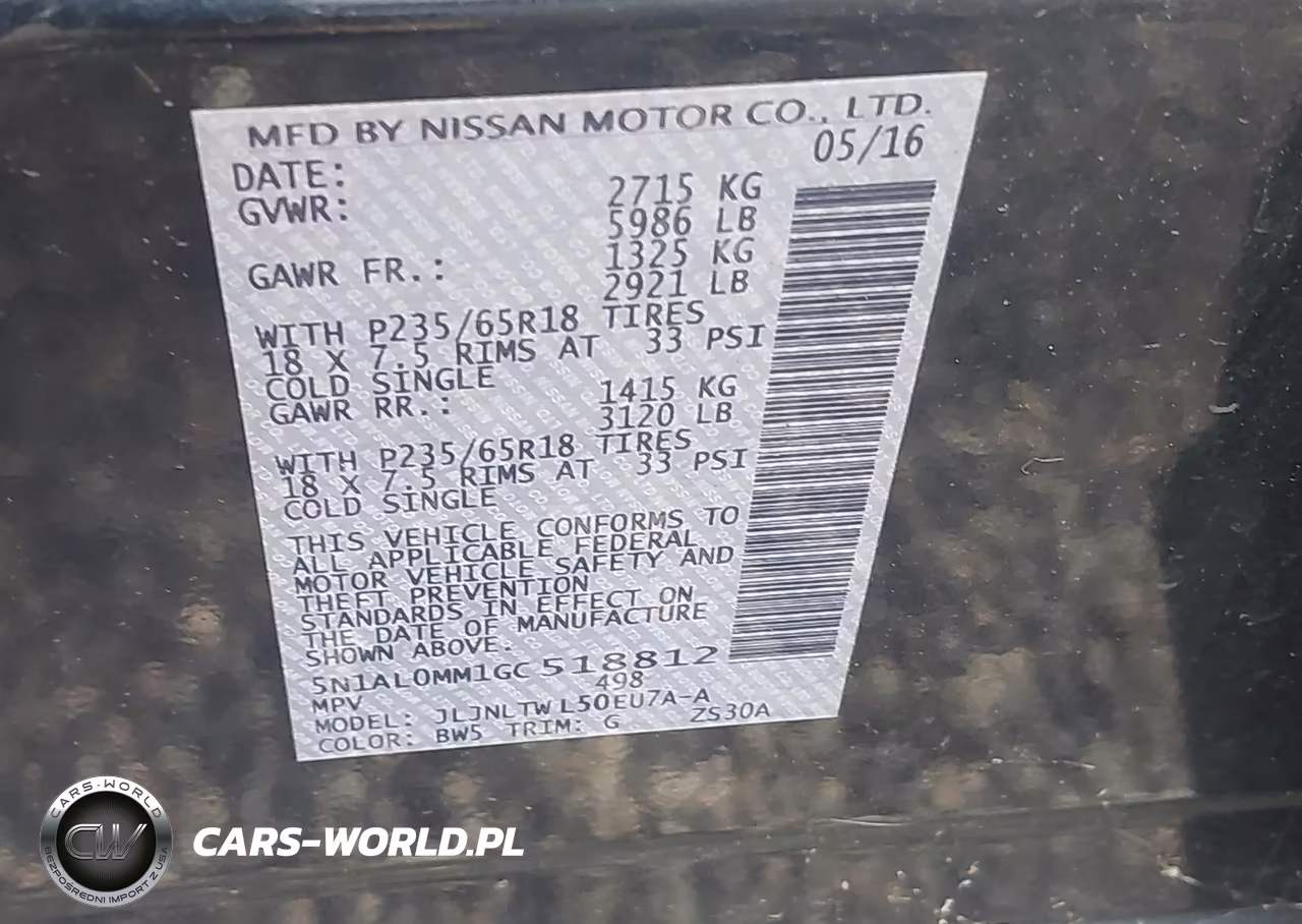 2016 Infiniti Qx60 VIN:5N1AL0MM1GC518812 - 9