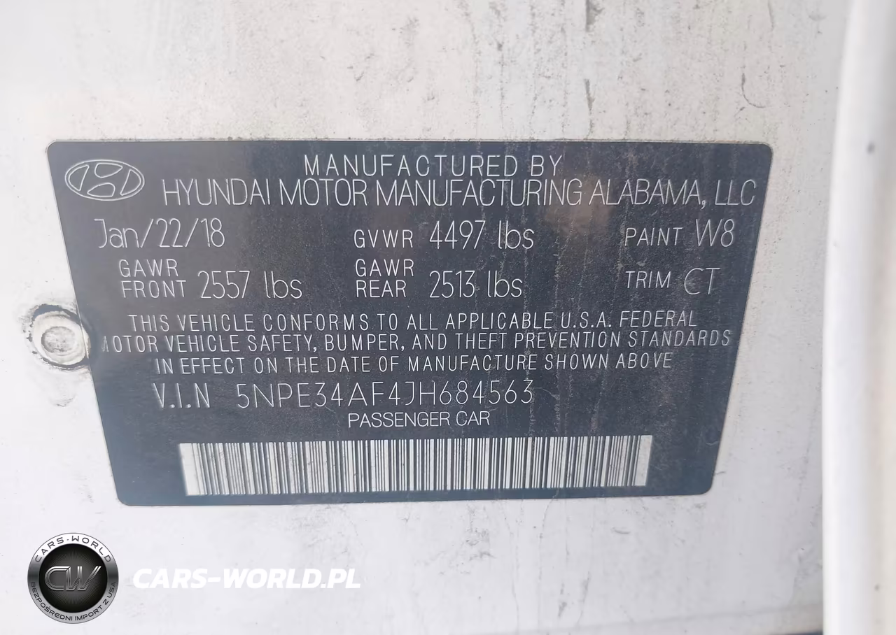 2018 Hyundai Sonata Sport VIN:5NPE34AF4JH684563 - 9