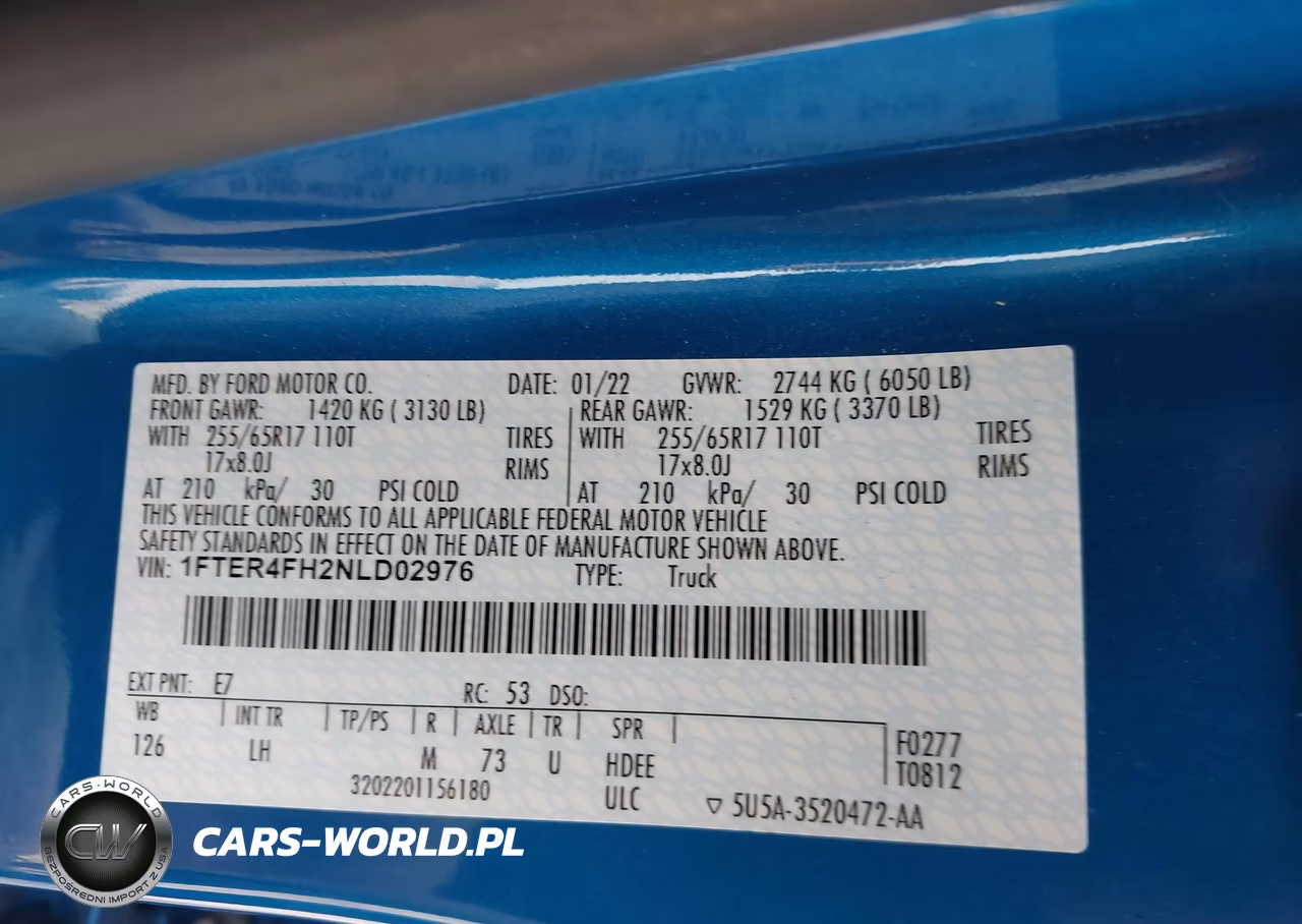 2022 Ford Ranger Xlt VIN:1FTER4FH2NLD02976 - 9