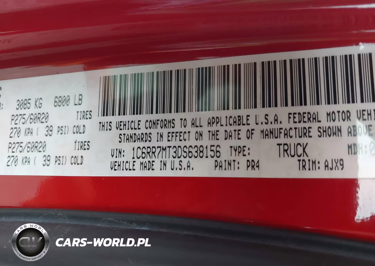 2013 Ram 1500 Sport VIN:1C6RR7MT3DS638156 - 9