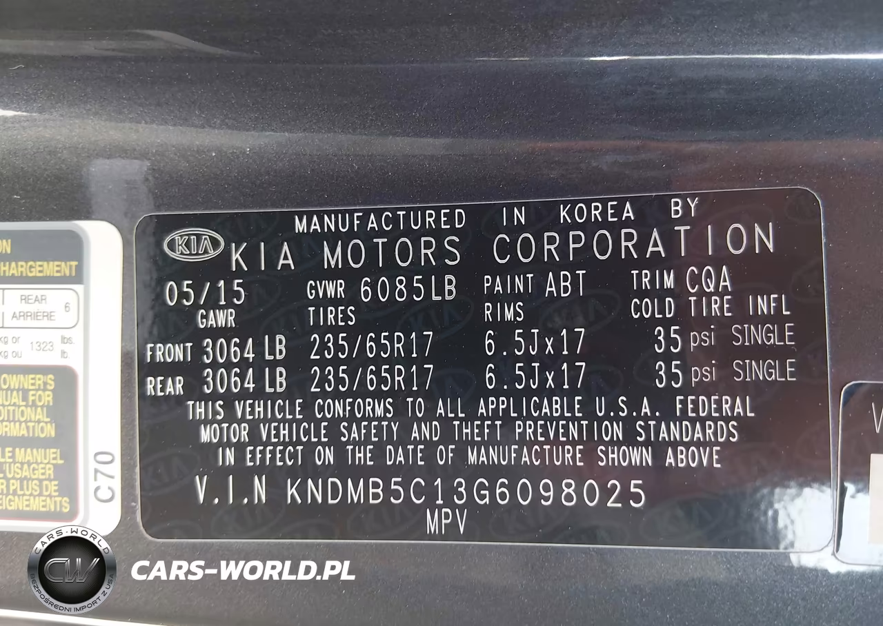 2016 Kia Sedona Lx VIN:KNDMB5C13G6098025 - 9