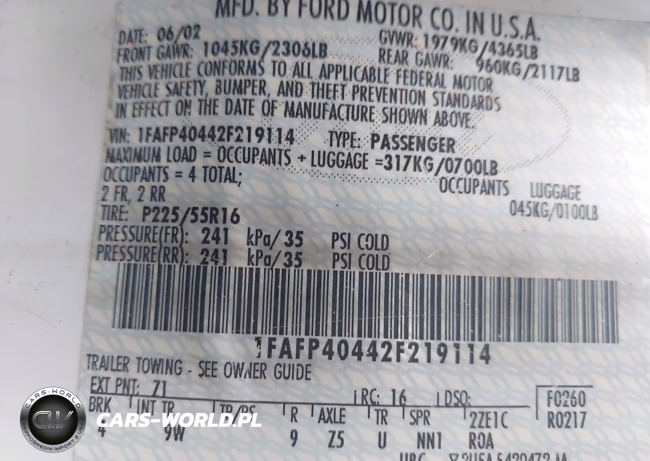 2002 Ford Mustang VIN:1FAFP40442F219114 - 9