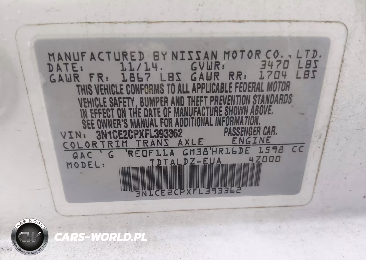 2015 Nissan Versa Note S (Sr)-S Plus-Sl-Sr-Sv VIN:3N1CE2CPXFL393362 - 9