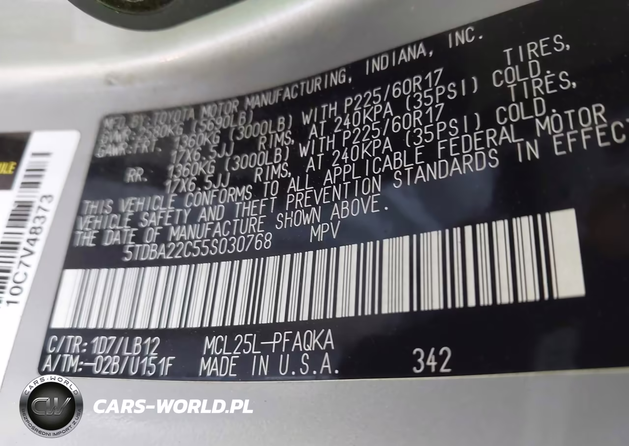 2005 Toyota Sienna Xle VIN:5TDBA22C55S030768 - 9