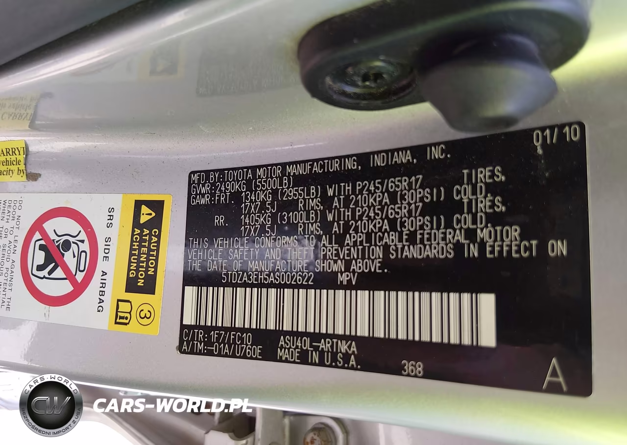 2010 Toyota Highlander VIN:5TDZA3EH5AS002622 - 9