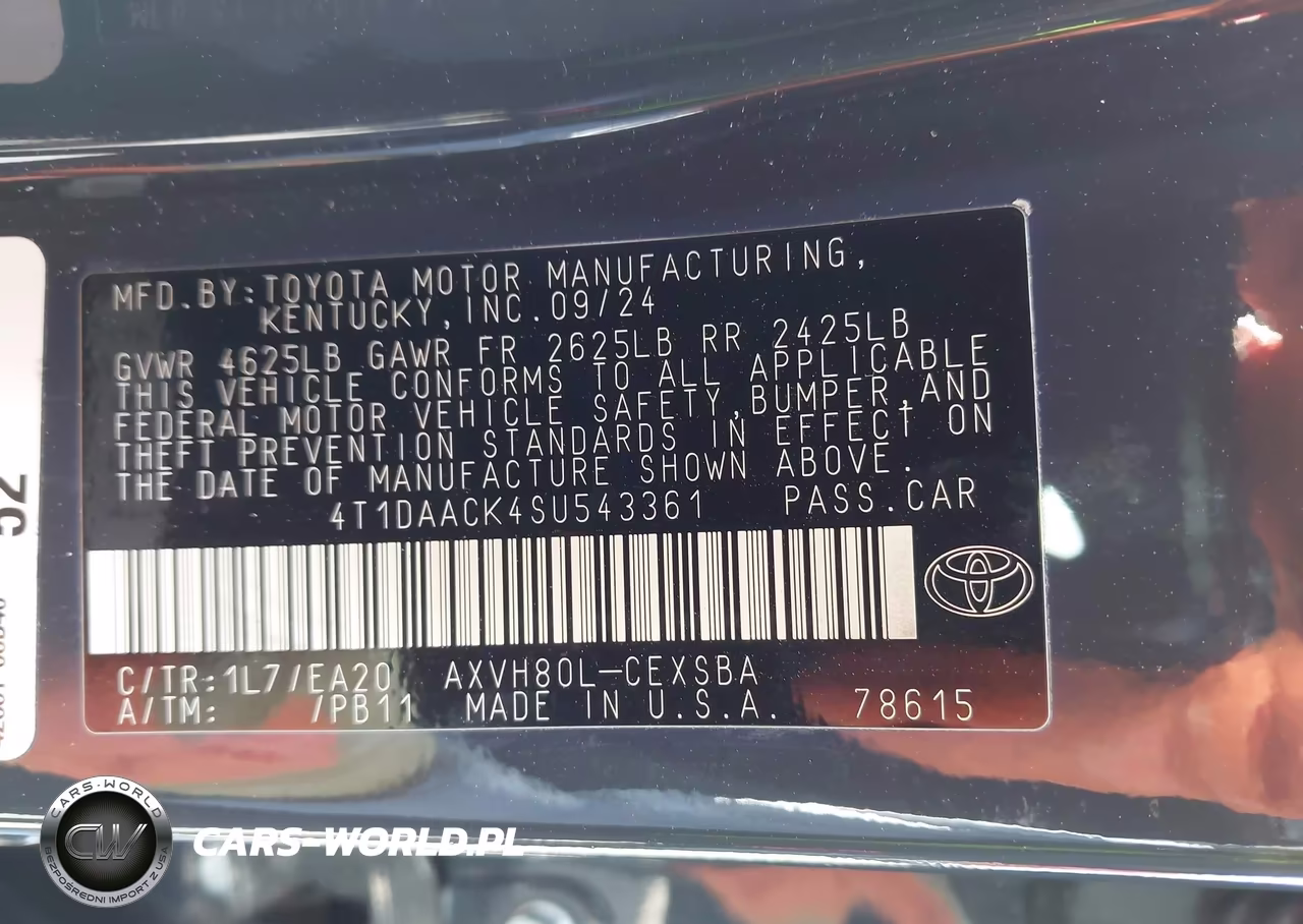 2025 Toyota Camry Se VIN:4T1DAACK4SU543361 - 9