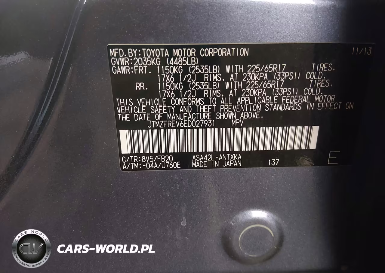2014 Toyota Rav4 Le VIN:JTMZFREV6ED027931 - 9