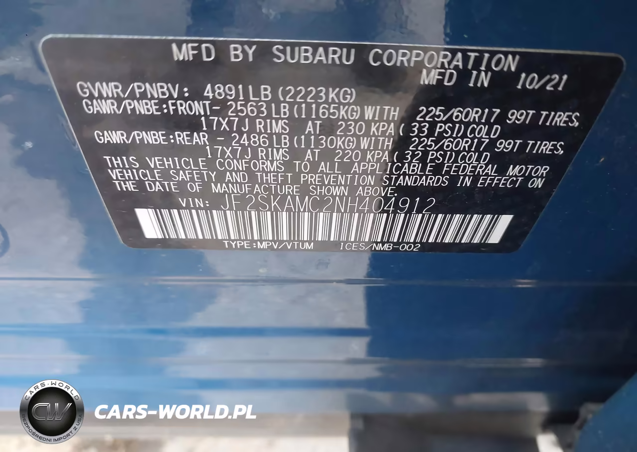 2022 Subaru Forester Wilderness VIN:JF2SKAMC2NH404912 - 9