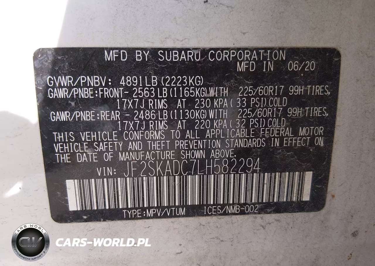 2020 Subaru Forester VIN:JF2SKADC7LH582294 - 9