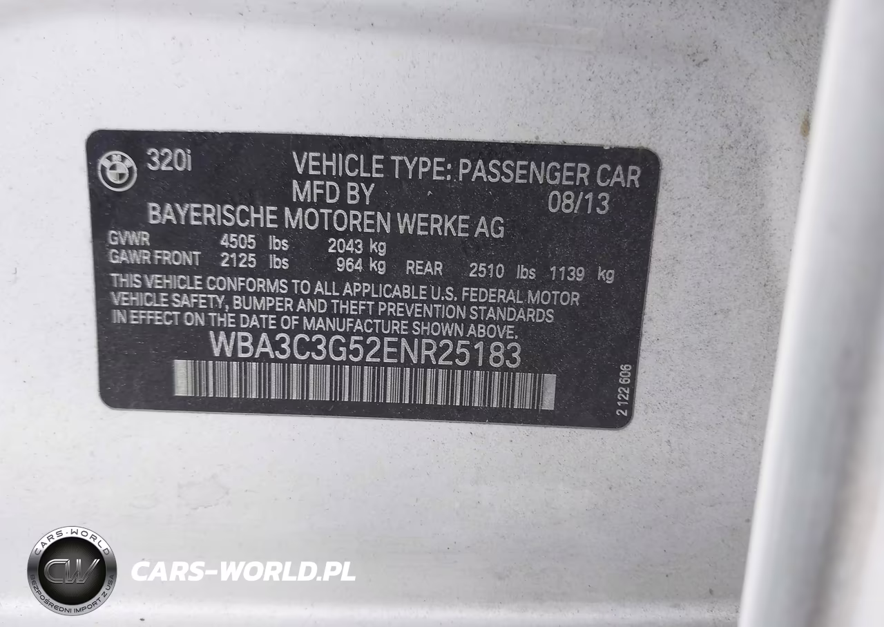 2014 BMW 320I xDrive VIN:WBA3C3G52ENR25183 - 9