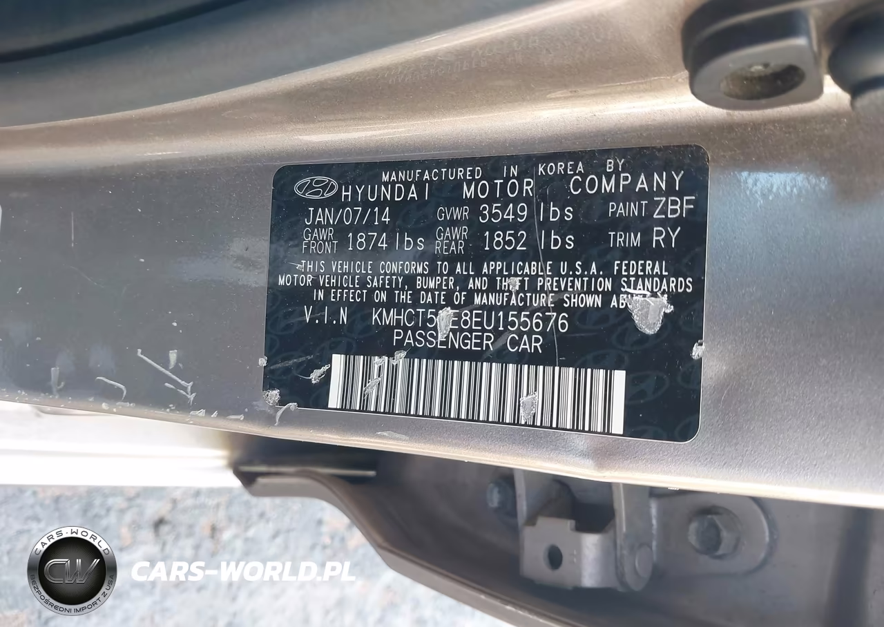 2014 Hyundai Accent Gs VIN:KMHCT5AE8EU155676 - 9