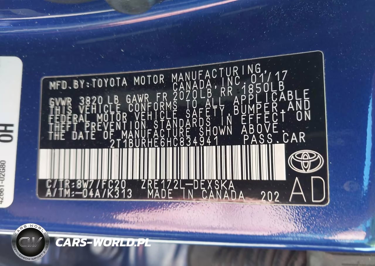 2017 Toyota Corolla Se VIN:2T1BURHE6HC834941 - 9