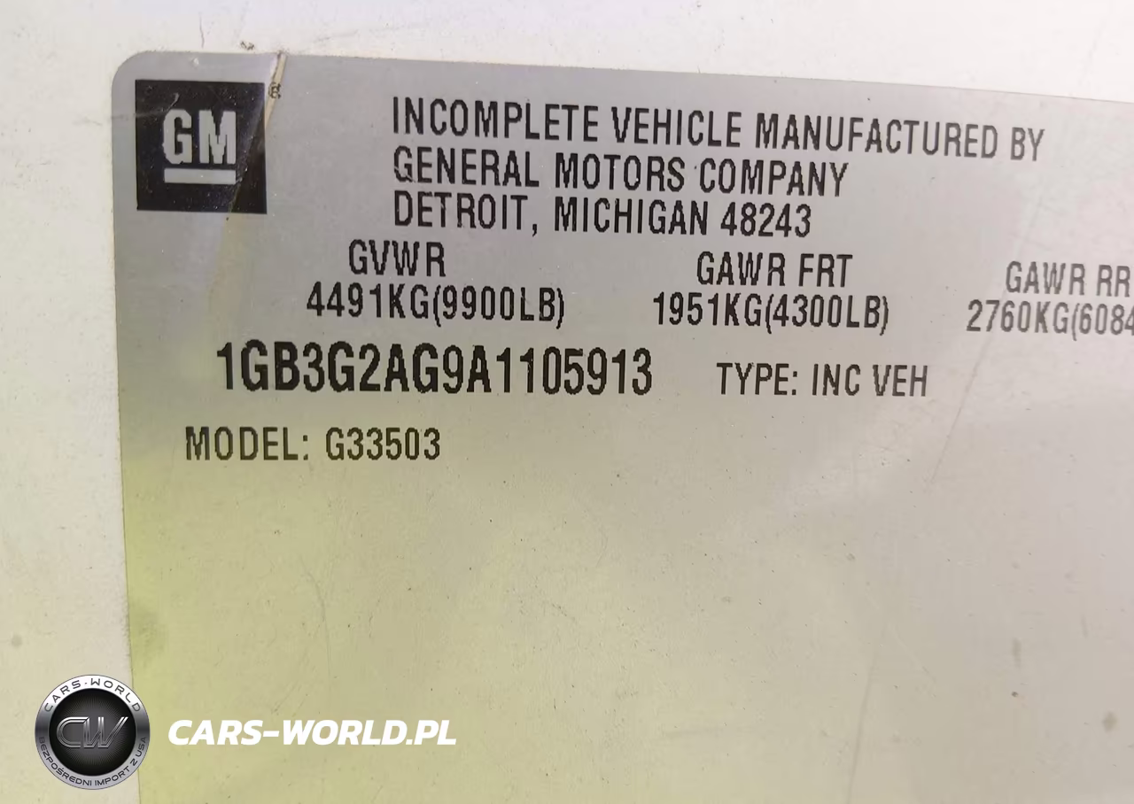 2010 Chevrolet Express Cutaway Work Van VIN:1GB3G2AG9A1105913 - 8