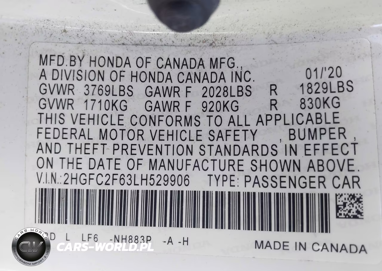2020 Honda Civic Lx VIN:2HGFC2F63LH529906 - 9