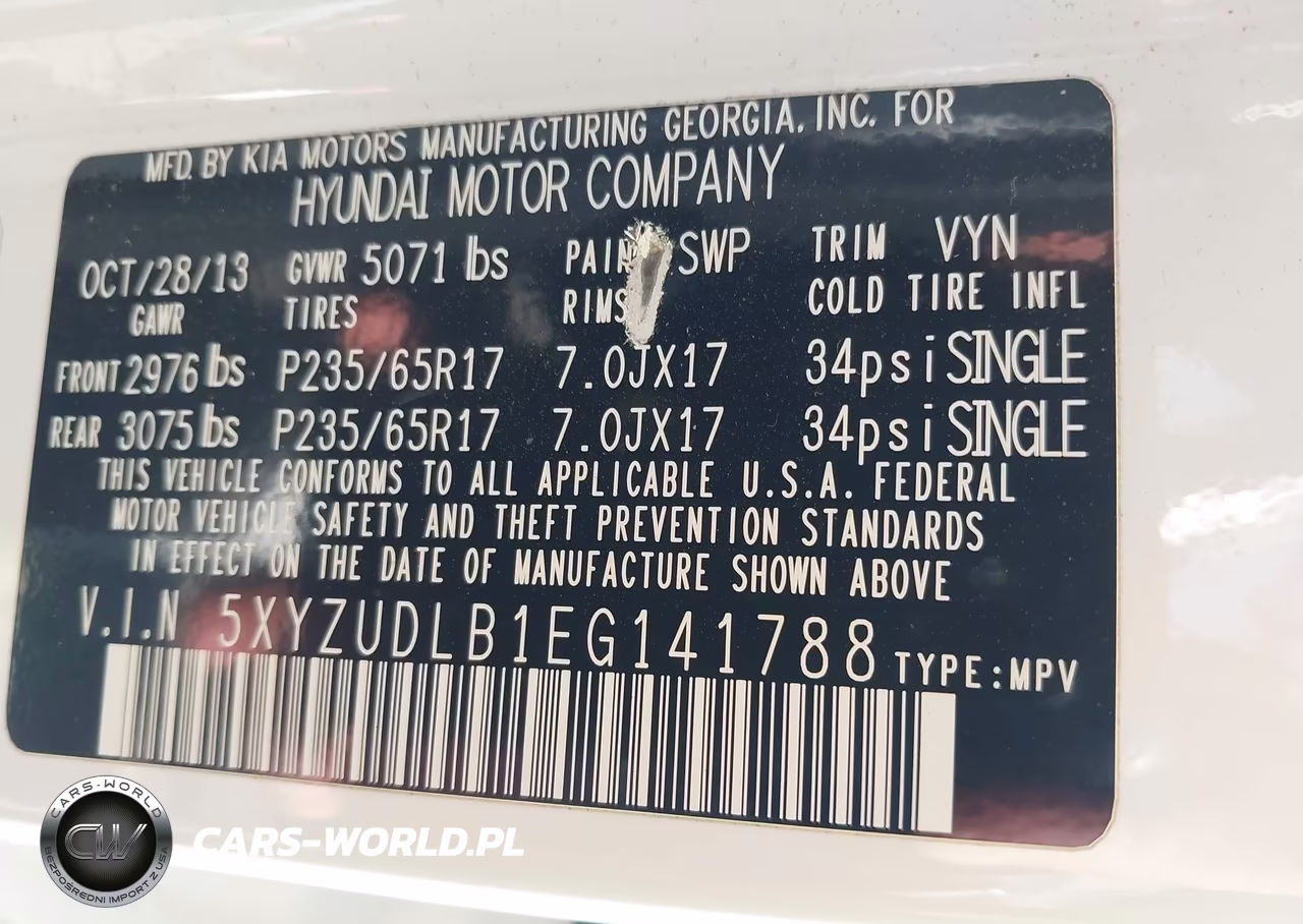 2014 Hyundai Santa Fe Sport 2.4L VIN:5XYZUDLB1EG141788 - 9