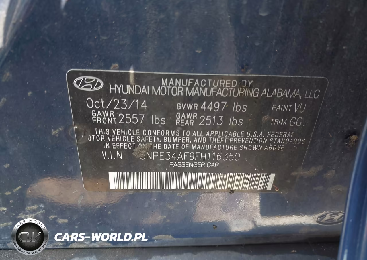 2015 Hyundai Sonata Sport VIN:5NPE34AF9FH116350 - 9