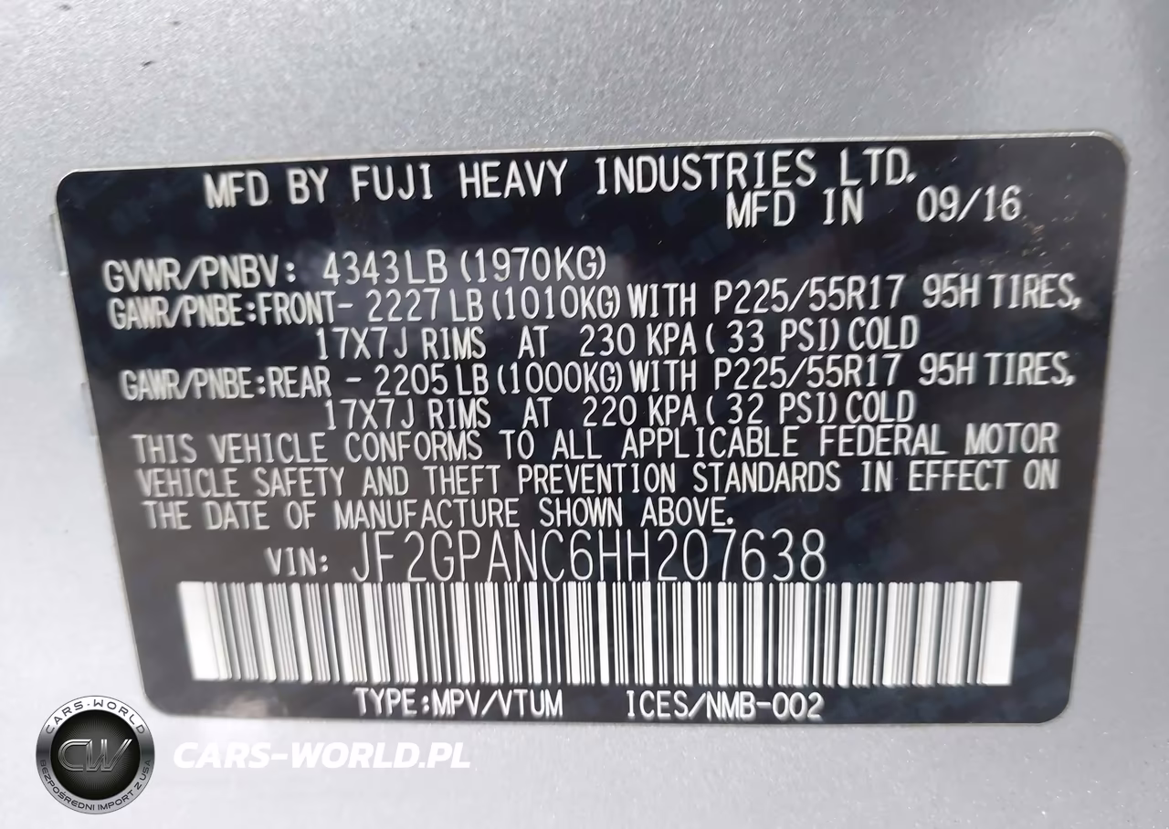 2017 Subaru Crosstrek 2.0I Limited VIN:JF2GPANC6HH207638 - 9