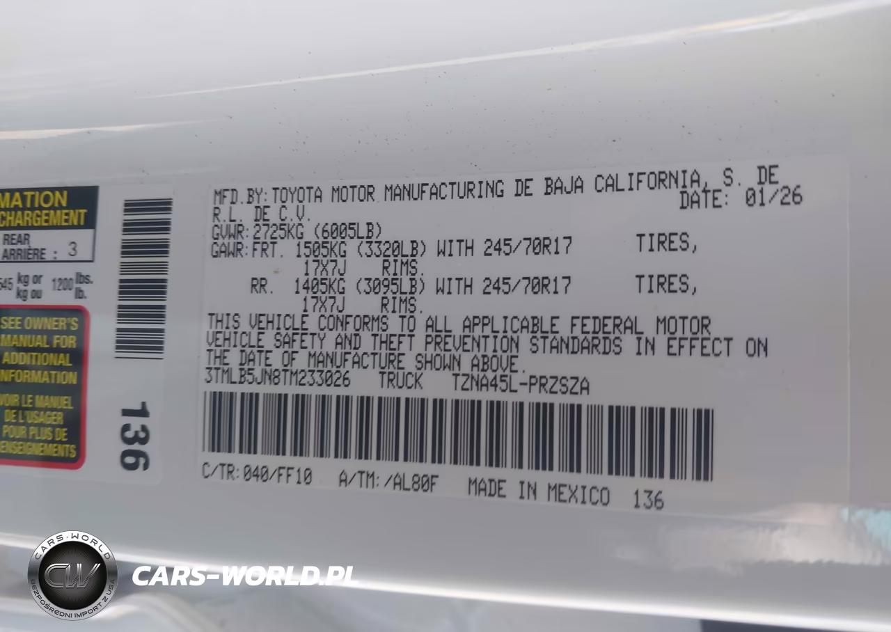 2026 Toyota Tacoma Sr5 VIN:3TMLB5JN8TM233026 - 9