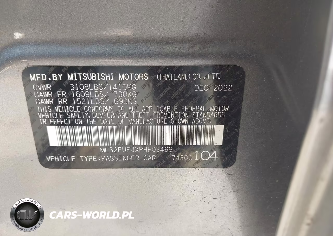 2023 Mitsubishi Mirage G4 Black Edition-Es-Le VIN:ML32FUFJXPHF03499 - 9