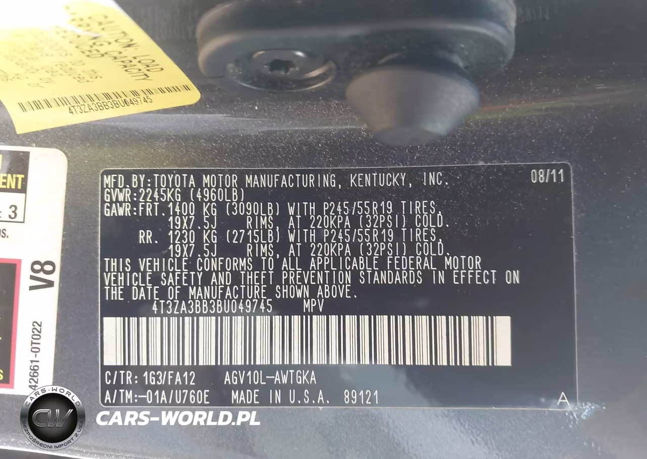 2011 Toyota Venza VIN:4T3ZA3BB3BU049745 - 9