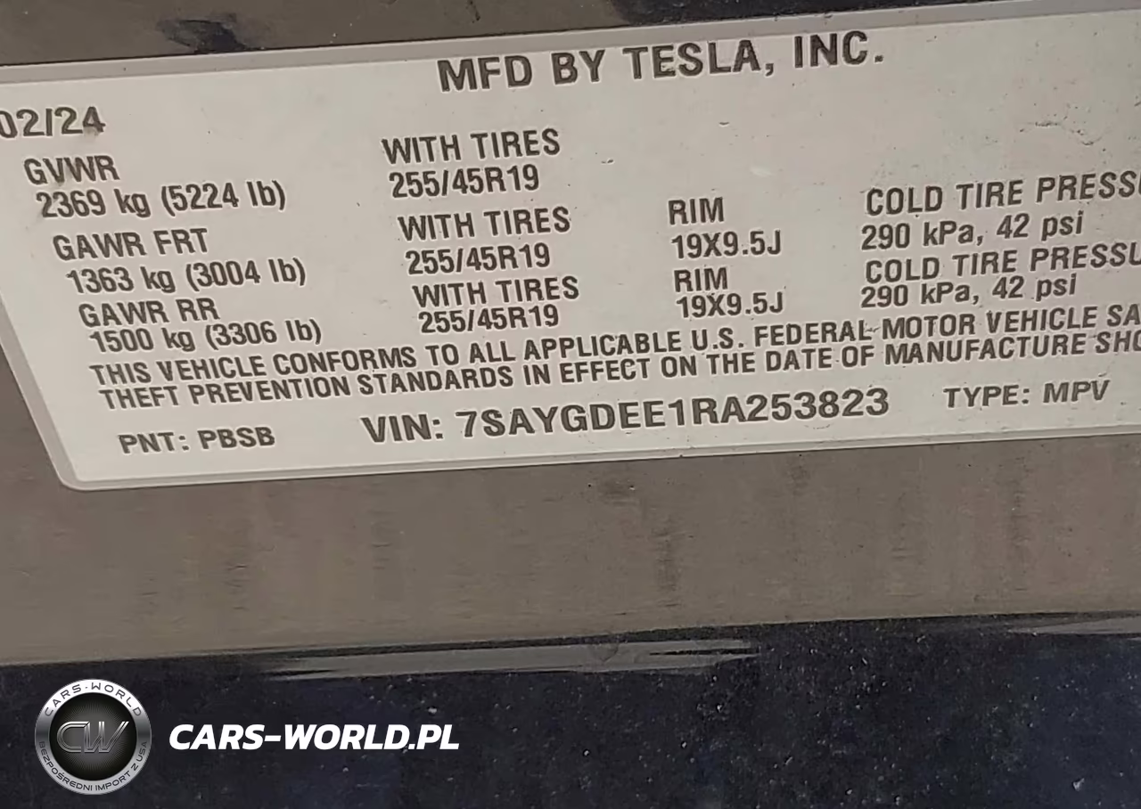 2024 Tesla Model Y Long Range Dual Motor All-Wheel Drive VIN:7SAYGDEE1RA253823 - 9