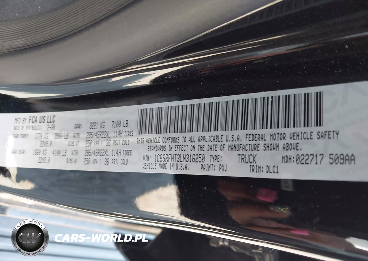 2020 Ram 1500 Limited 4X4 5'7 Box VIN:1C6SRFHT3LN316250 - 9