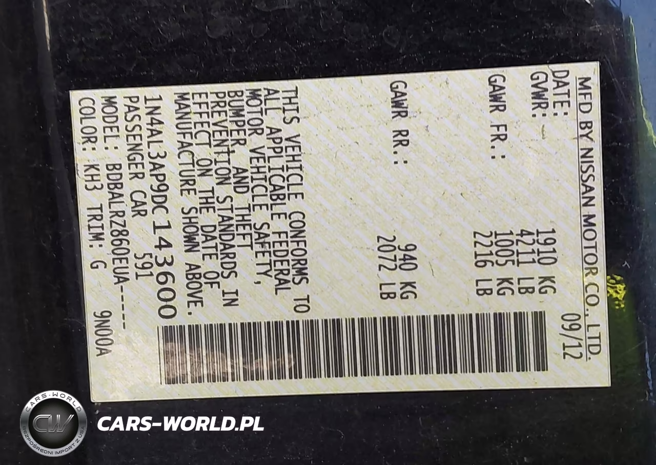 2013 Nissan Altima 2.5 S VIN:1N4AL3AP9DC143600 - 9