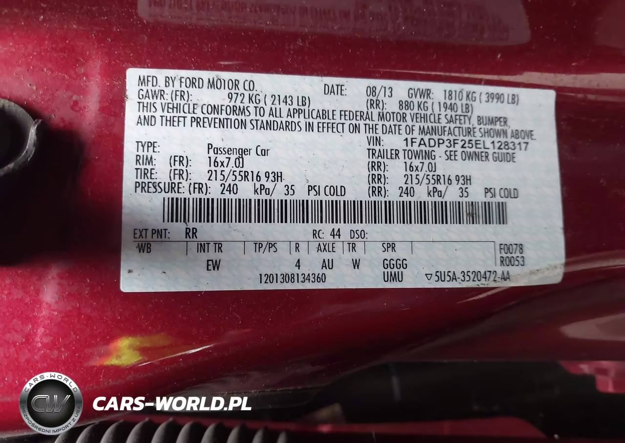 2014 Ford Focus Se VIN:1FADP3F25EL128317 - 9
