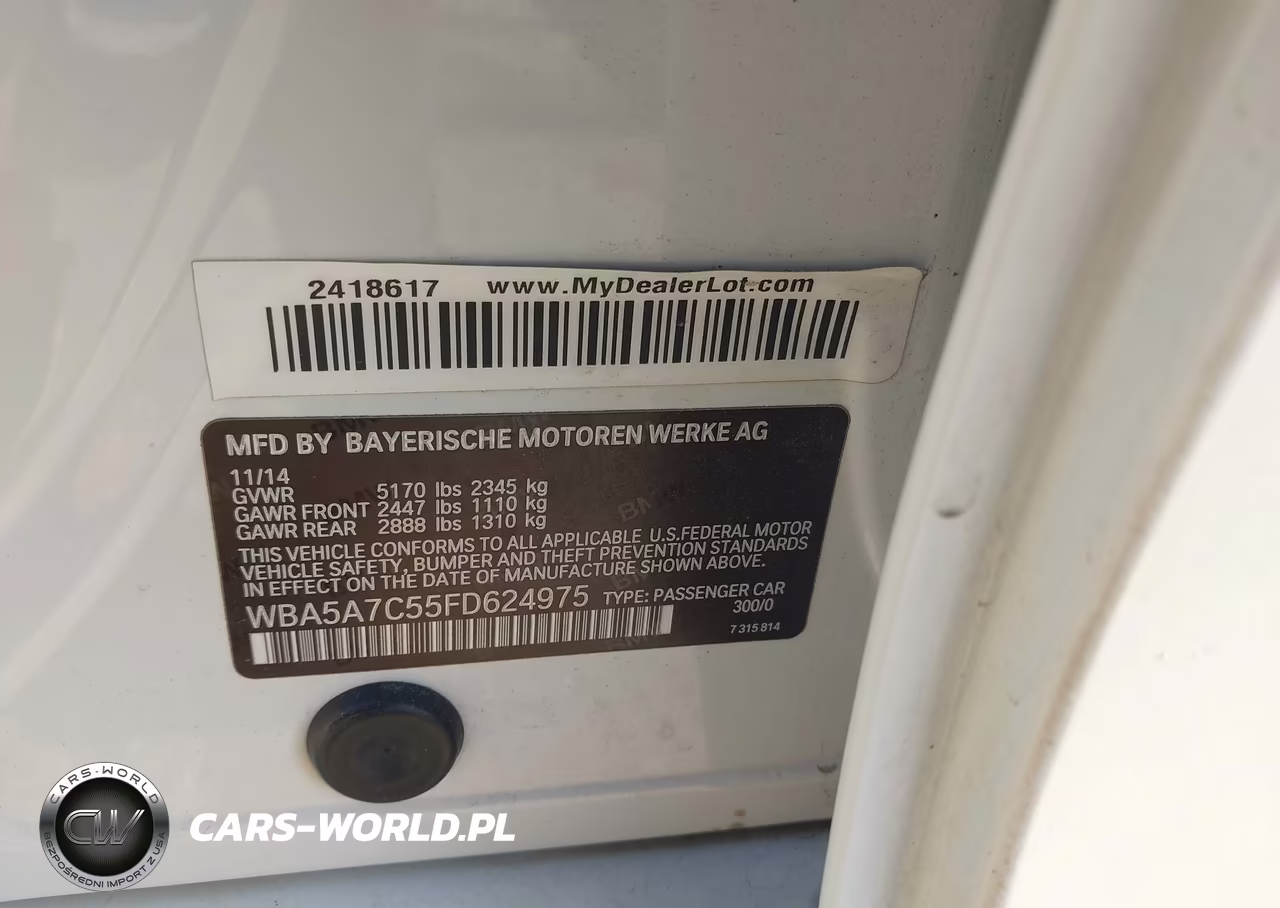 2015 BMW 528I xDrive VIN:WBA5A7C55FD624975 - 9