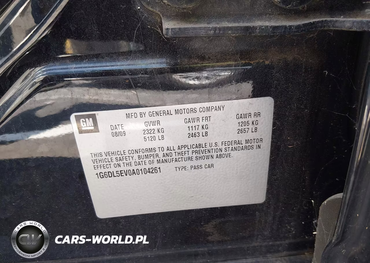 2010 Cadillac Cts Standard VIN:1G6DL5EV0A0104261 - 9