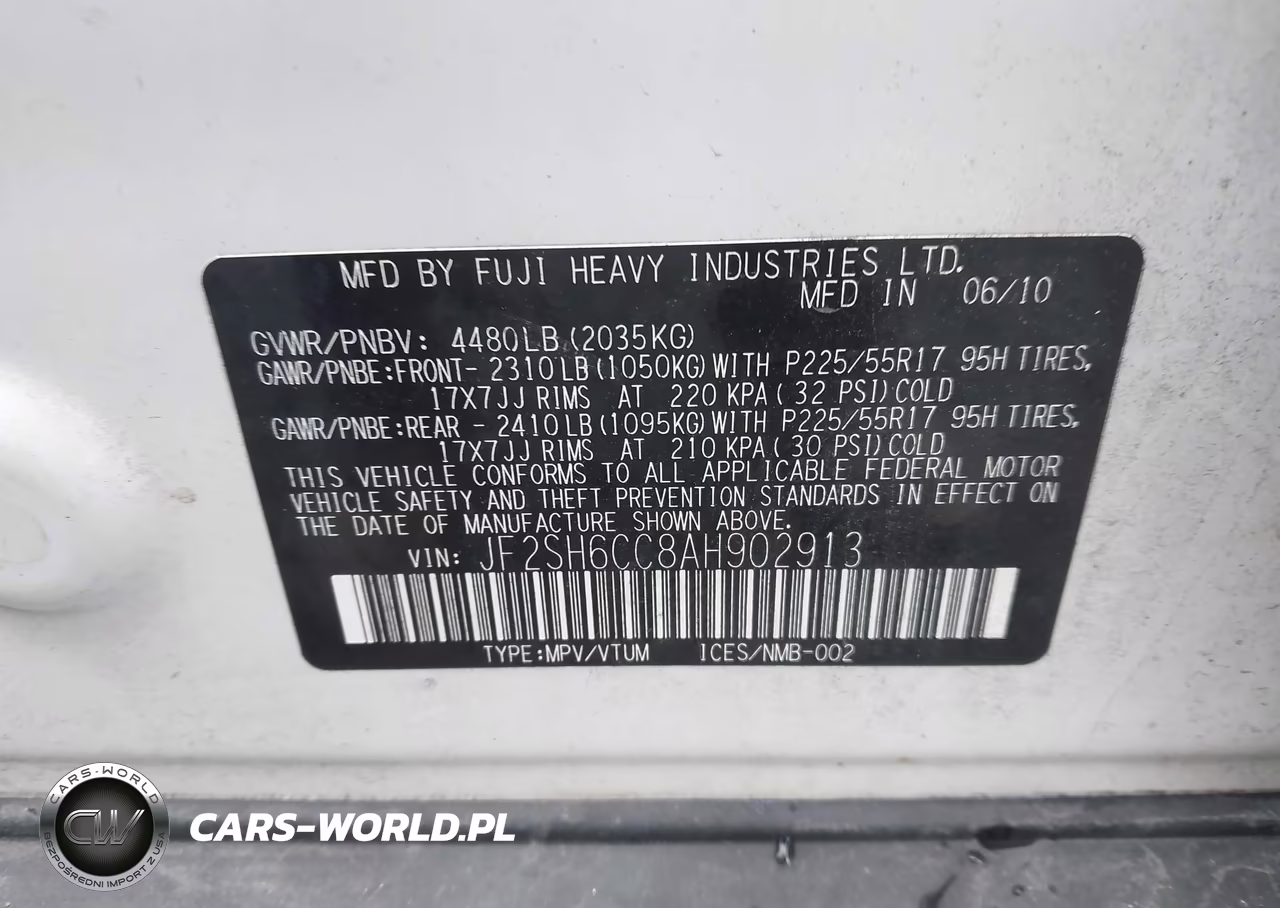 2010 Subaru Forester 2.5X Premium VIN:JF2SH6CC8AH902913 - 9